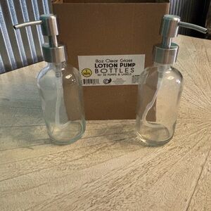 8oz Clear Glass Lotion Pump Bottles